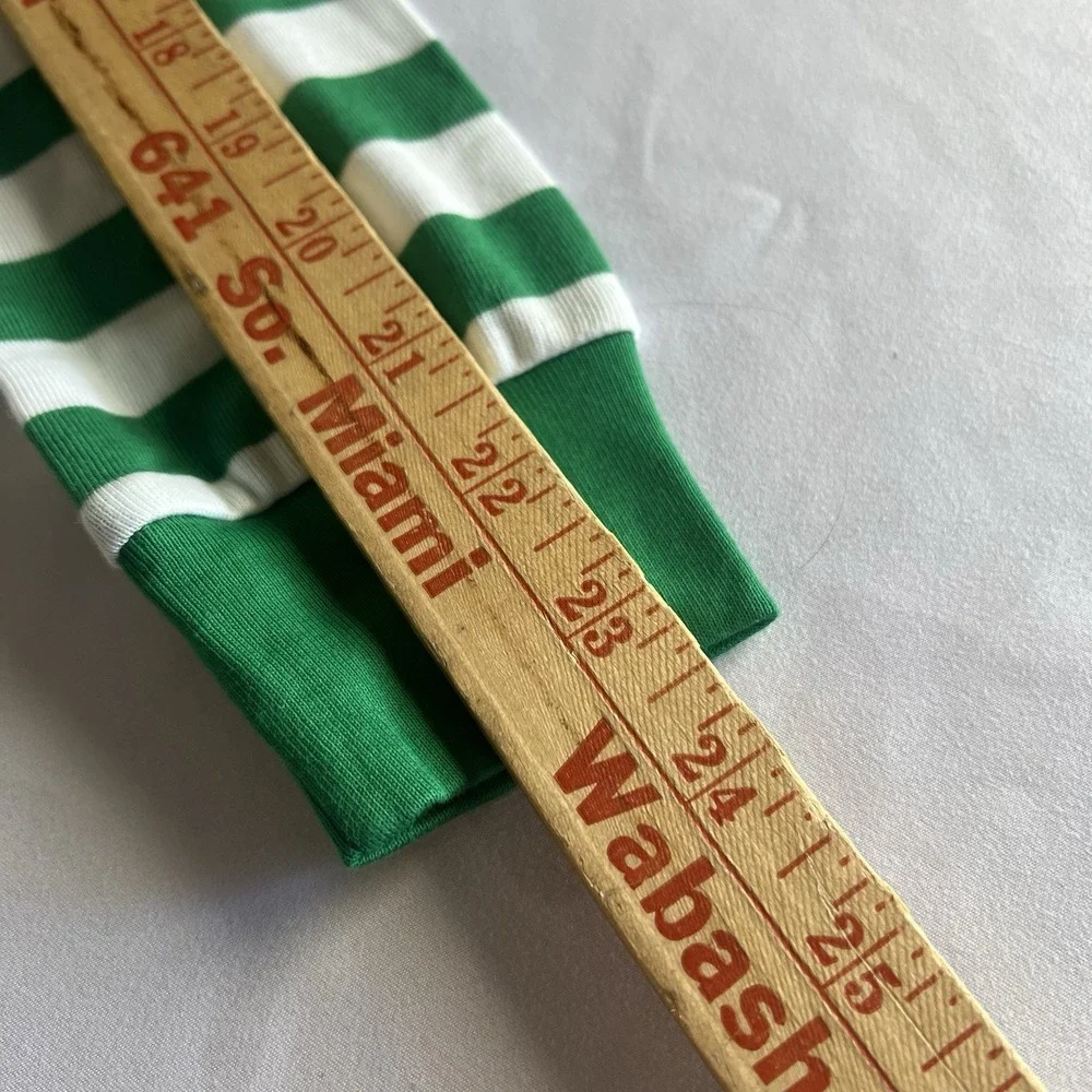 The‎ Childrens Place Snug Fit Reindeer Pajamas Green Striped Holiday Unisex 14